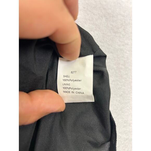 BTFBM Black Swiss Dot Vneck Ruffle Tiered Midi Dress Large - Picture 7 of 8